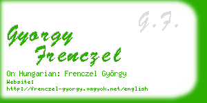 gyorgy frenczel business card