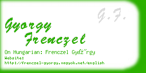 gyorgy frenczel business card